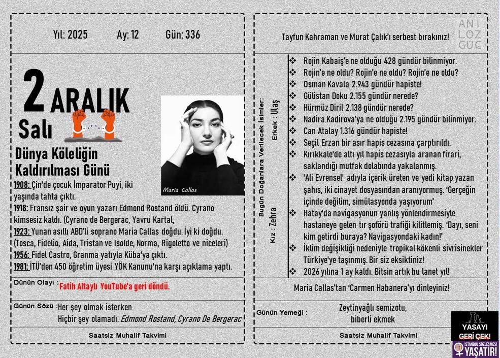 Dünya Köleliğin Kaldırılması Günü 1